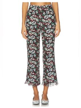 CIAO LUCIA kaja flared pants in peonia large NEW floral silk blend revolve